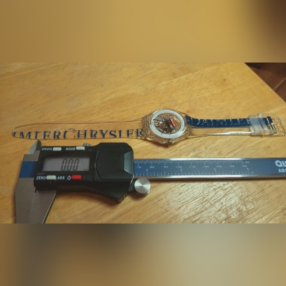 X Swatch Daimler Chrysler Skeleton Clear Acrylic Case & PU Band 3 Hand - Picture 4 of 8